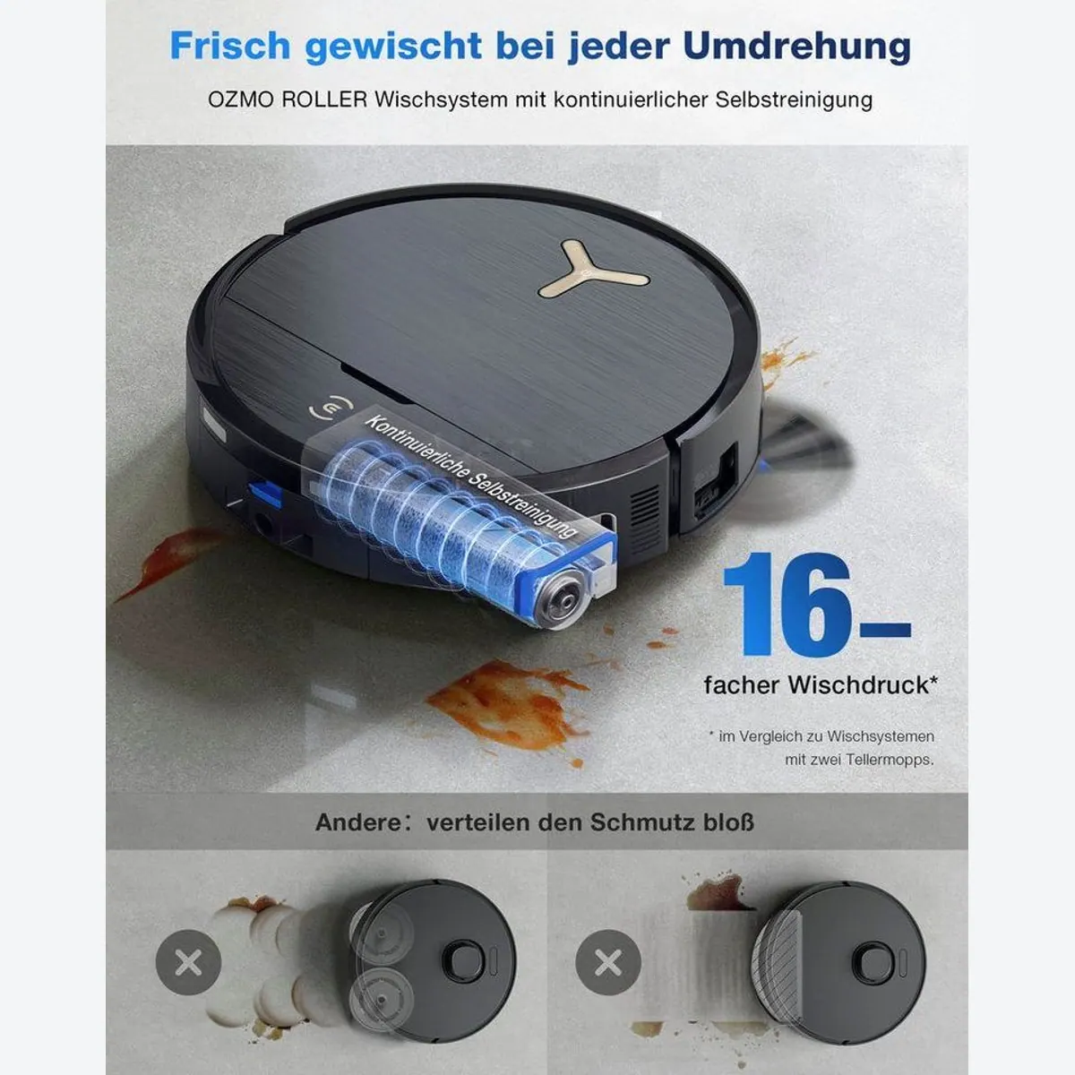 ECOVACS DEEBOT X9 PRO OMNI, starke Tiefenreinigung, automatische Wischfunktion, intelligente Navigation 5
