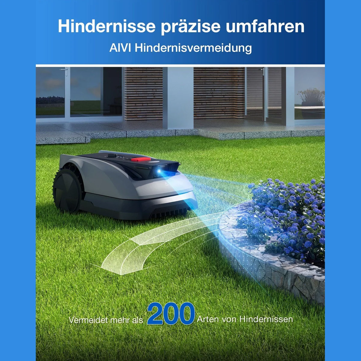 ECOVACS GOAT O600 RTK Rasenmähroboter, präzise Navigation, 600 m² Flächenleistung 4