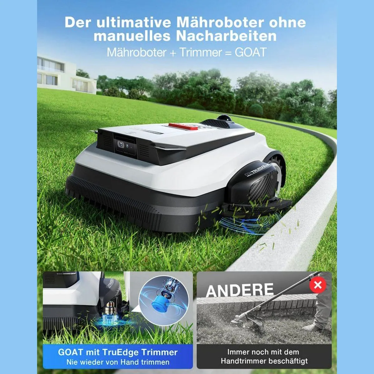 ECOVACS GOAT A1600 LiDAR PRO Care Kit, präzises Mähen, Appsteuerung, bis 400 m² 4