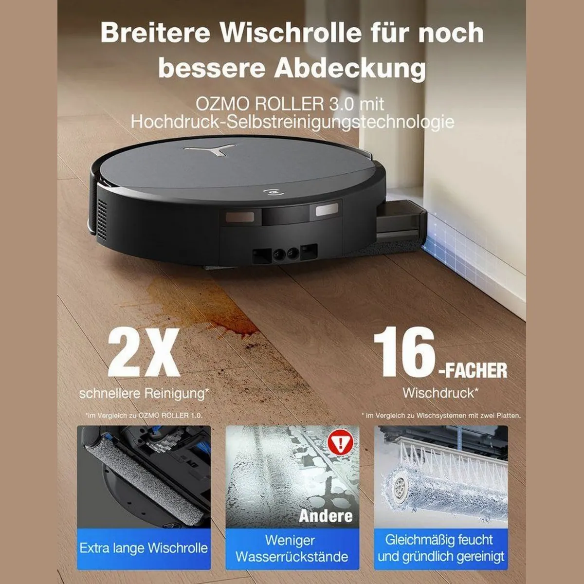 ECOVACS DEEBOT T90 PRO OMNI, Nass-Trocken-Saugroboter mit All-in-One Station — 30.000 Pa Saugkraft, intelligente Reinigung, selbstreinigend 2