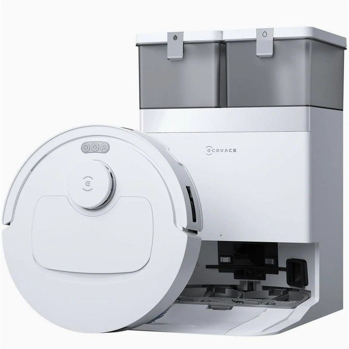 ECOVACS DEEBOT T30e Omni Saugroboter, 25.000 Pa Saugkraft, All-in-One-Station, OZMO Turbo Wischsystem