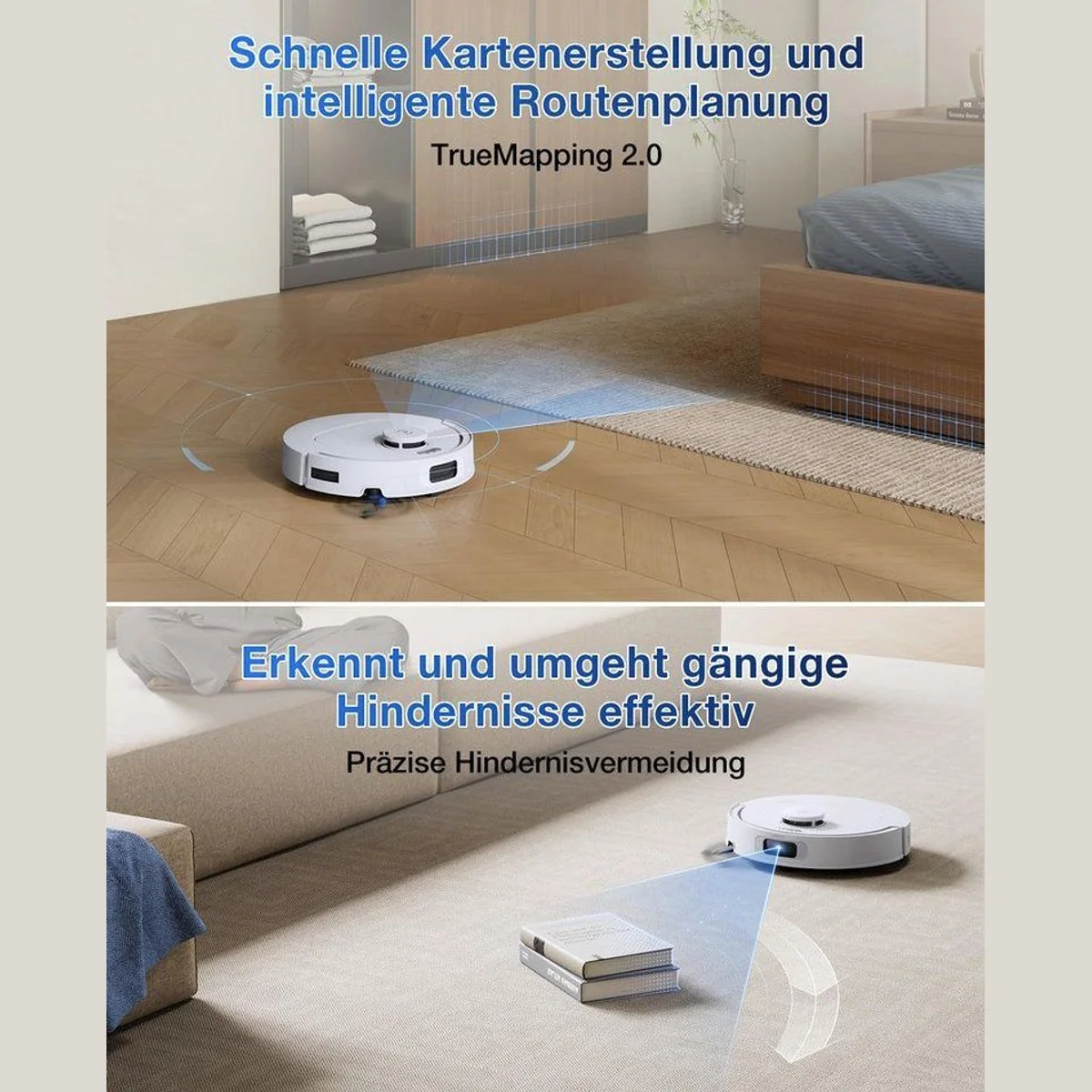 ECOVACS DEEBOT T30e Omni Saugroboter, 25.000 Pa Saugkraft, All-in-One-Station, OZMO Turbo Wischsystem 5