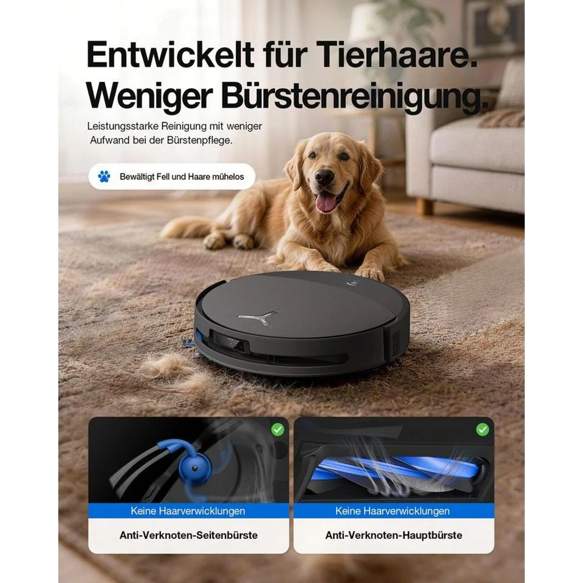 ECOVACS DEEBOT X11S OmniCyclone Care Kit, beutelloser Saugroboter mit 30.000 Pa Saugleistung 3