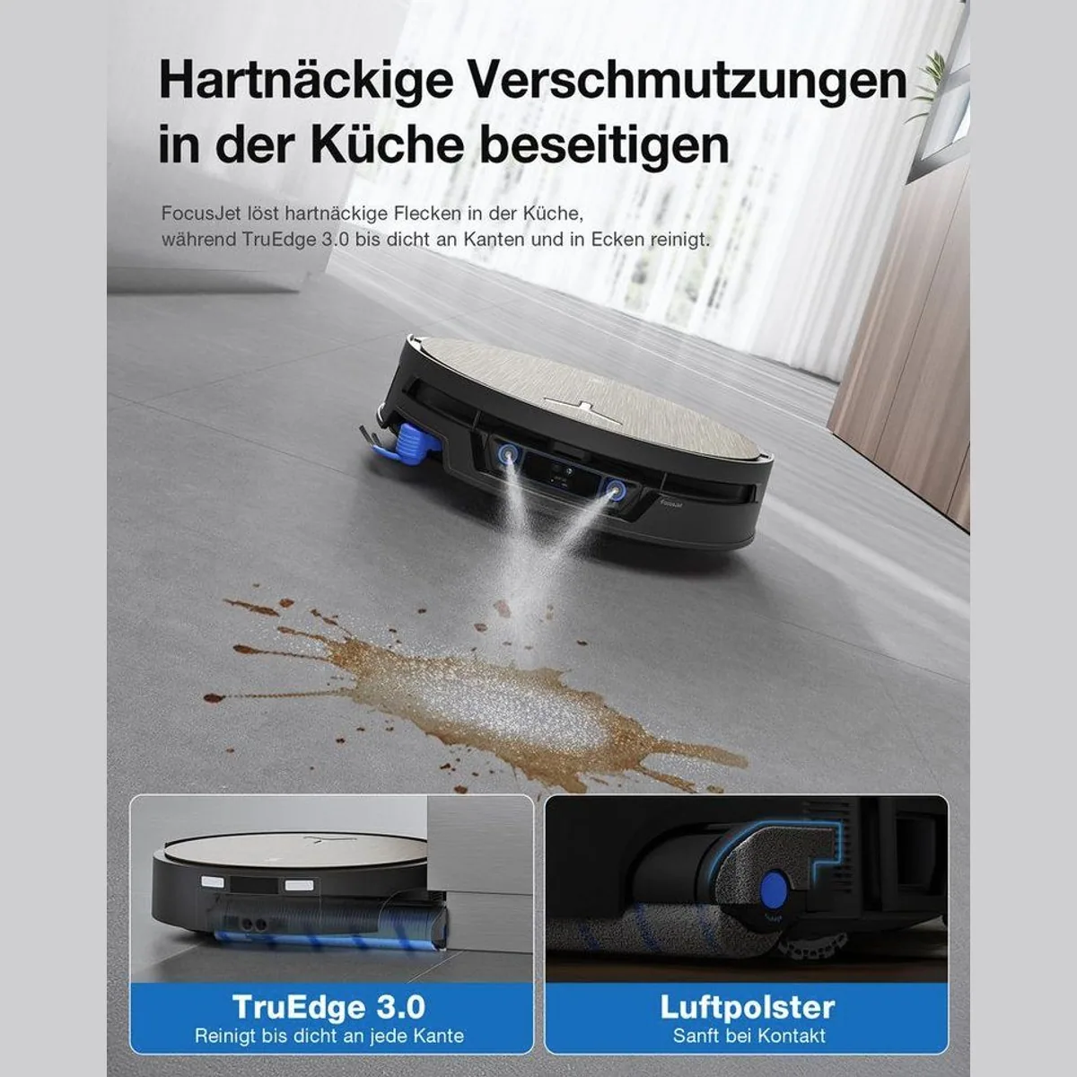 ECOVACS DEEBOT X12S Nass-Trocken-Saugroboter, 150 W, 27.000 Pa Saugleistung, OmniCyclone Station 3