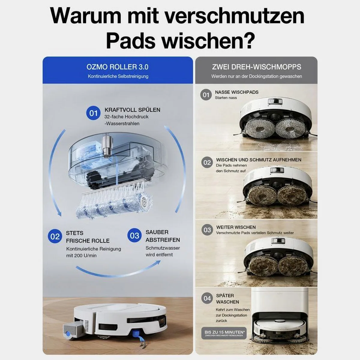 ECOVACS DEEBOT T90 MAX Omni Saugroboter, 30.000 Pa Saugkraft, OZMO ROLLER 3.0, TruEdge 3.0 3