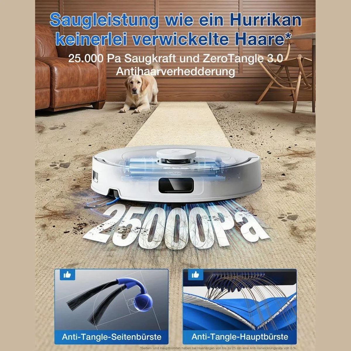 ECOVACS DEEBOT T30e Omni Saugroboter, 25.000 Pa, All-in-One-Station, OZMO Turbo 2.0 Wischen 2