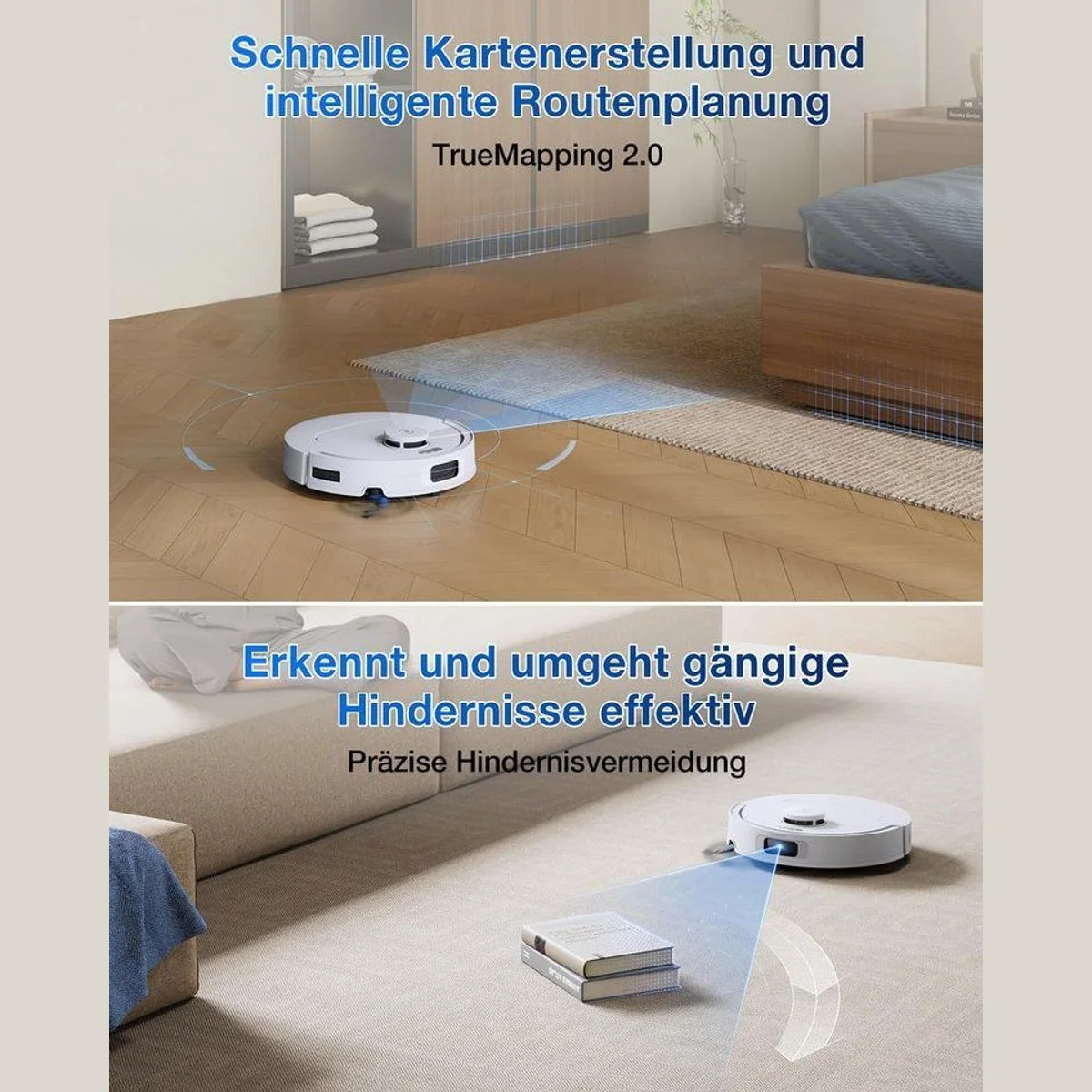ECOVACS DEEBOT T30e Omni Saugroboter, 25.000 Pa, All-in-One-Station, OZMO Turbo 2.0 Wischen 5