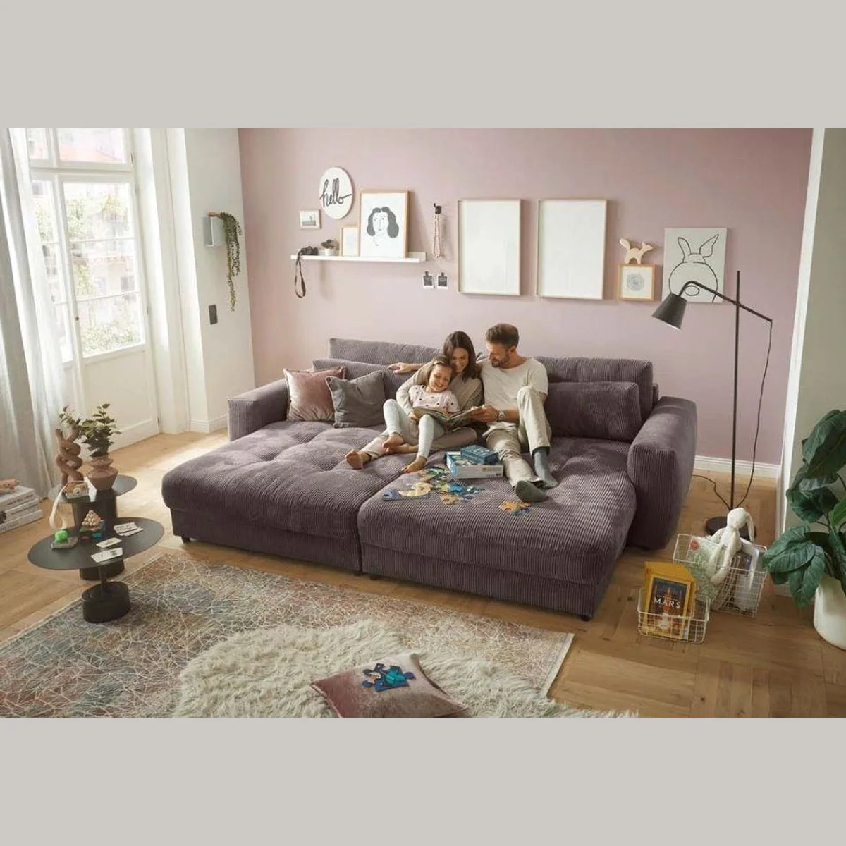 ED EXCITING DESIGN Loveseat Barura, modernes Cord-Design, komfortable Rückenkissen