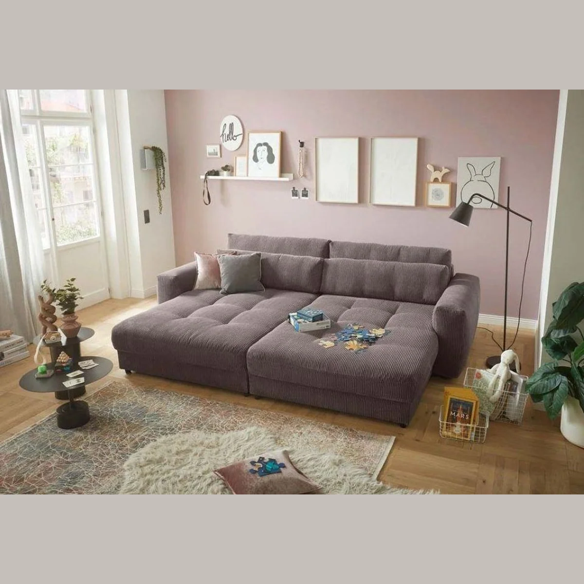 ED EXCITING DESIGN Loveseat Barura, modernes Cord-Design, komfortable Rückenkissen 2