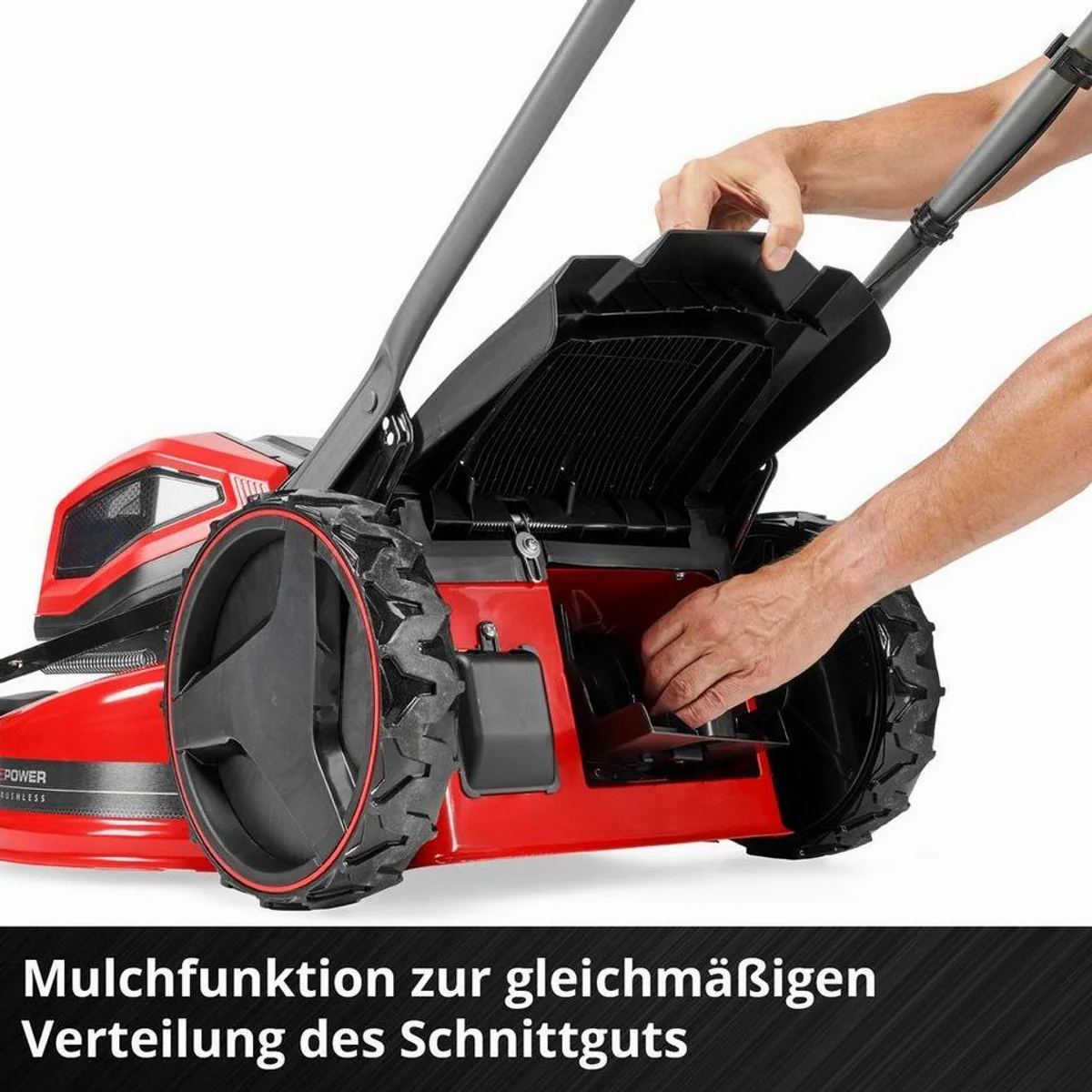 Einhell GP-CM 36/52 S Li BL Akku-Rasenmäher, 52 cm Schnittbreite, 4x5,2 Ah Akkus & 2 Twincharger 5