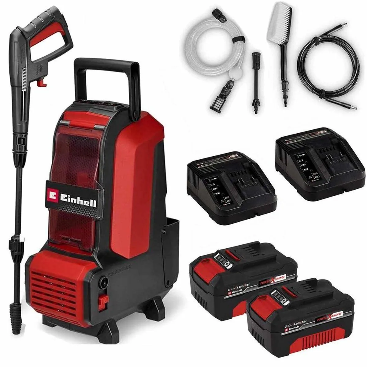 Einhell HYPRESSO 36/105 Akku-Hochdruckreiniger, kabellos, 105 bar, 2 x 4.0 Ah Akkus