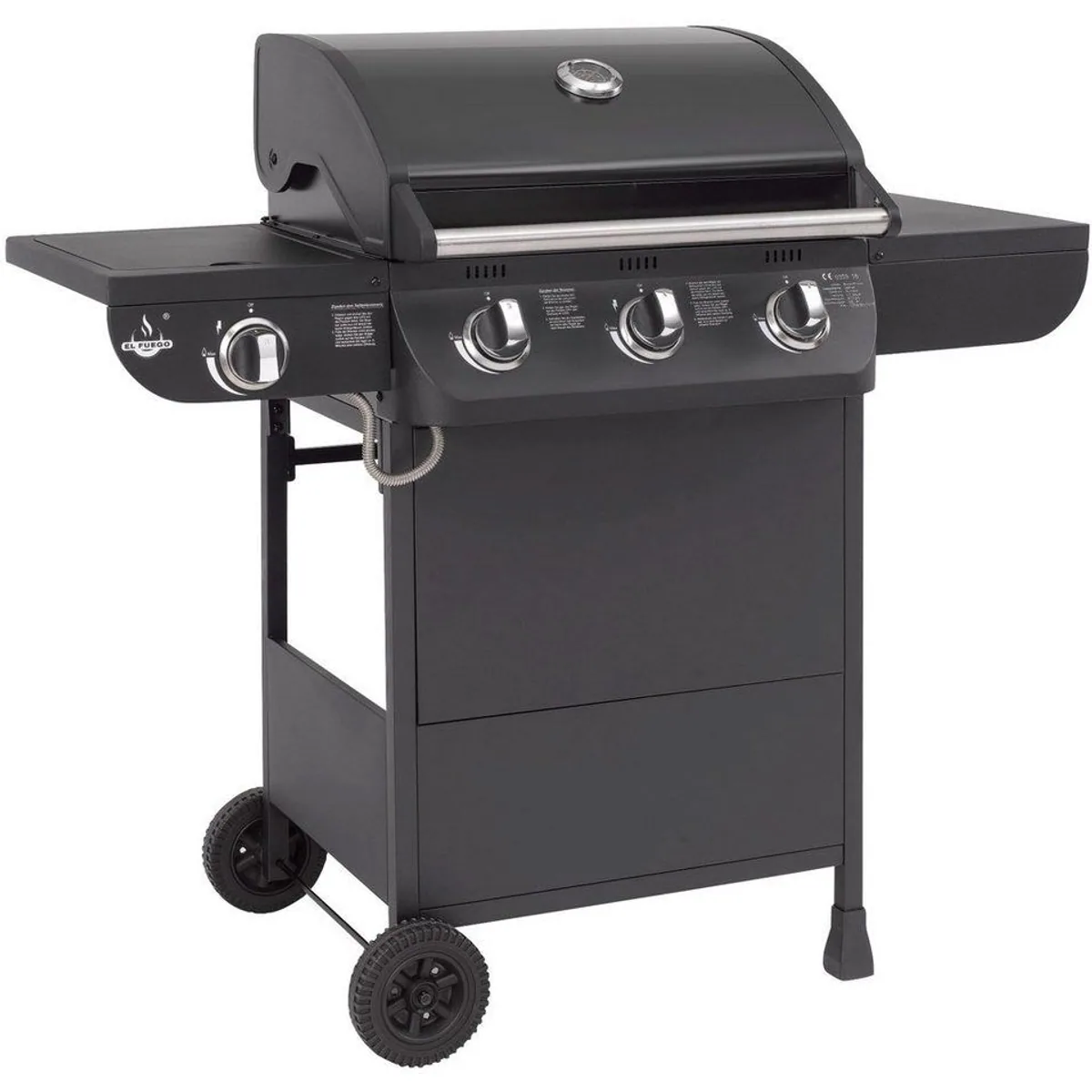 El Fuego Gasgrill Columbus 3+1, kompakte Größe, einfache Handhabung, vielseitige Grillmöglichkeiten 2