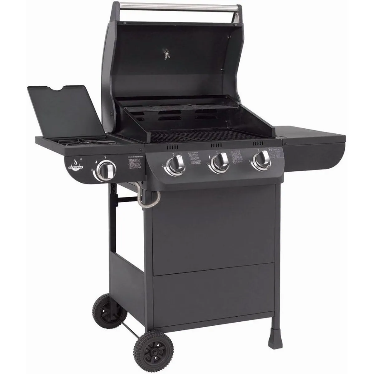 El Fuego Gasgrill Columbus 3+1, kompakte Größe, einfache Handhabung, vielseitige Grillmöglichkeiten 3