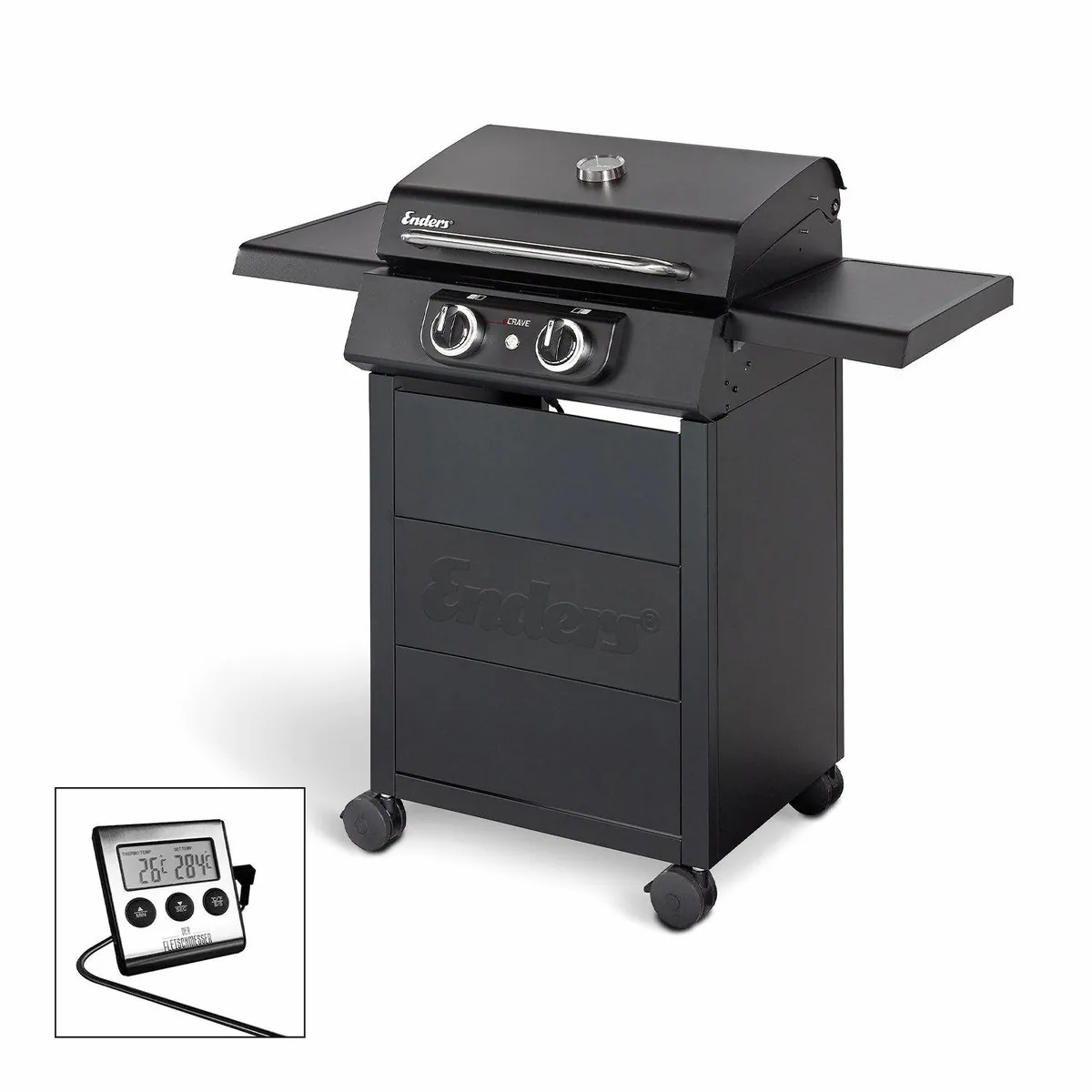 Enders eCrave 2 Elektrogrill, kraftvolle Leistung, einfache Reinigung, kompaktes Design
