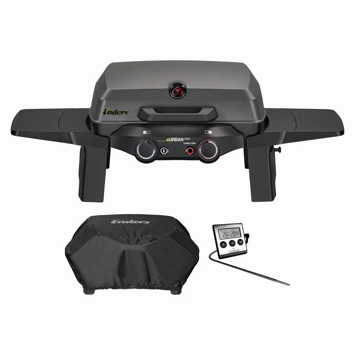 Enders eURBAN 2 PRO Elektrogrill, hohe Leistung, inklusive Wetterschutzhülle und Thermometer