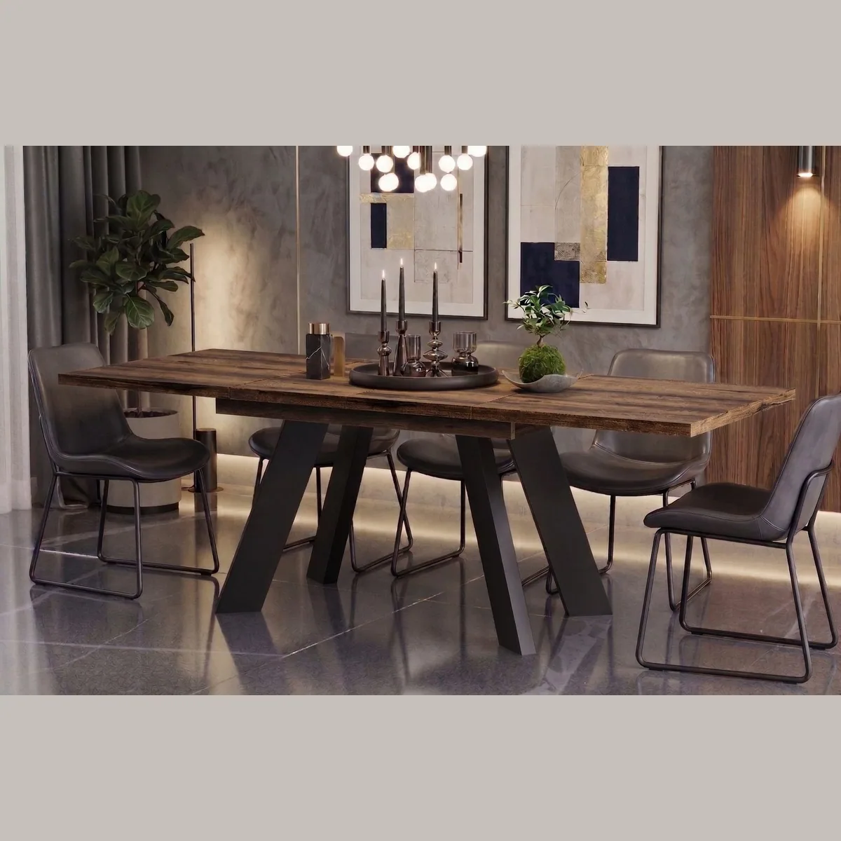 Endo-Moebel Esstisch Como, ausziehbar 130–210 cm, stabile Verarbeitung, modernes Design
