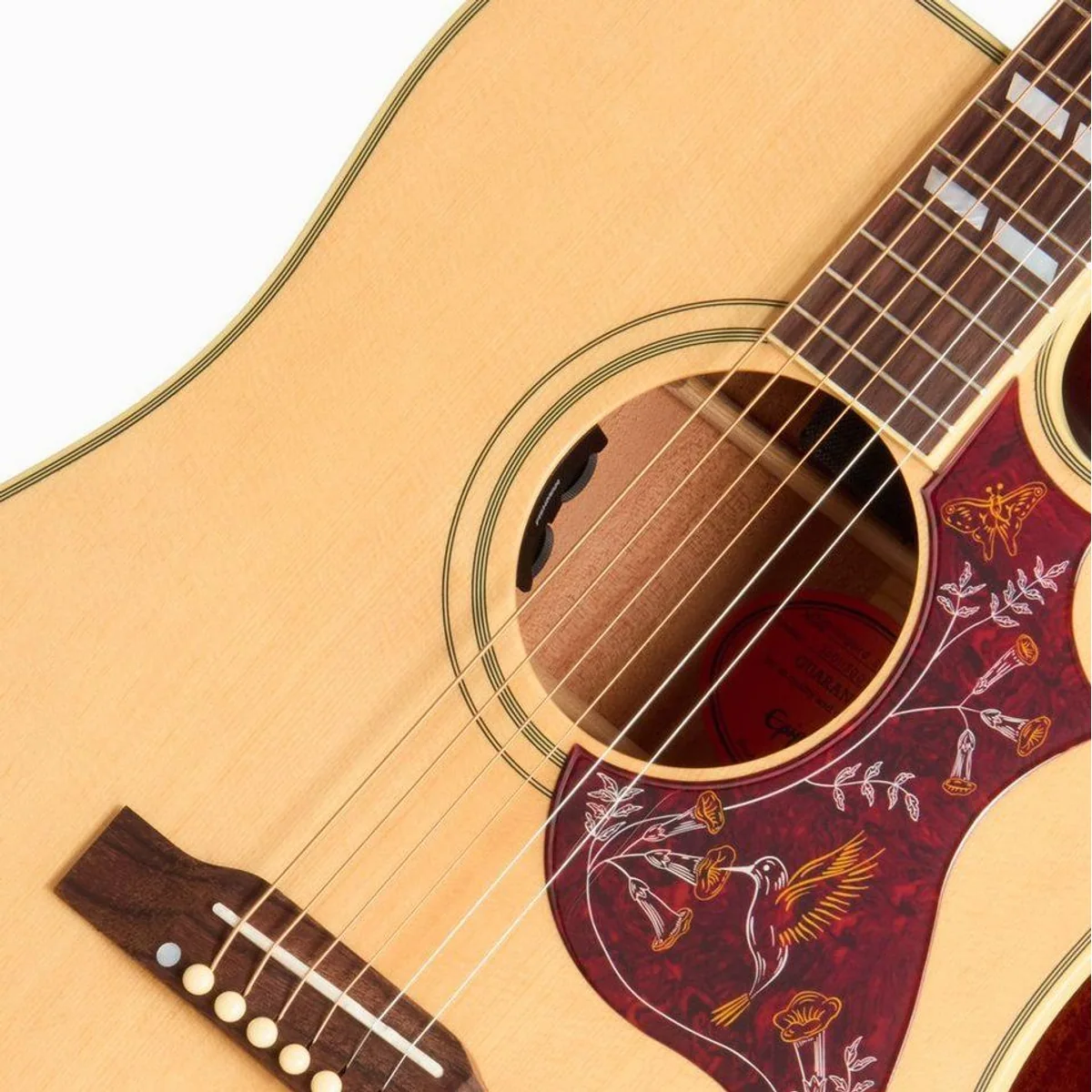 Epiphone Hummingbird Standard EC Westerngitarre, vollmassive Dreadnought, Fishman Pickup 5