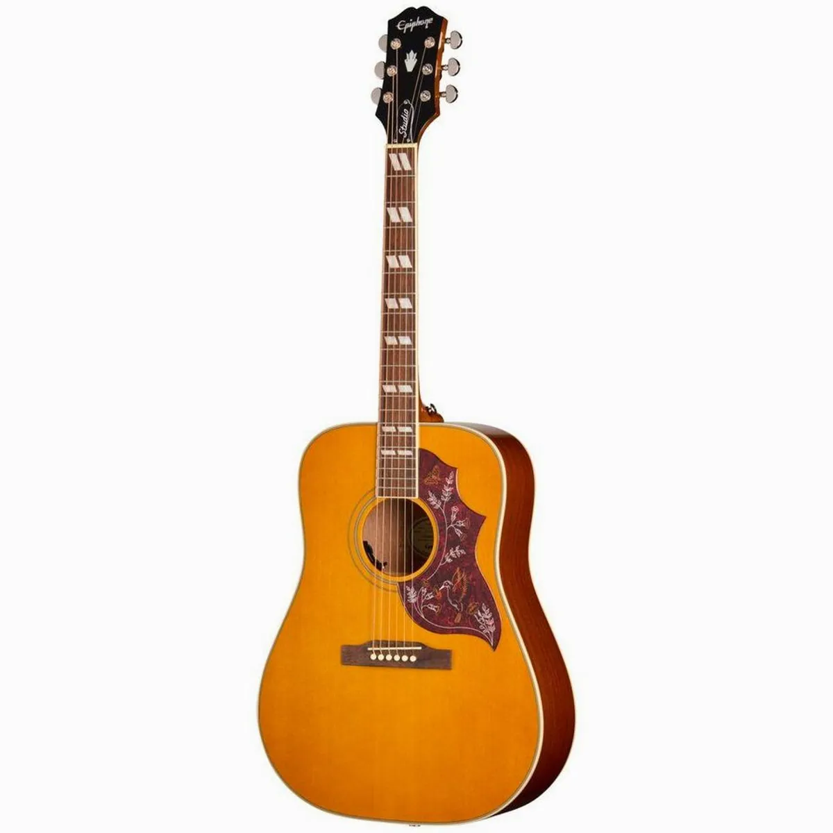 Epiphone Hummingbird Studio Antique Natural, Dreadnought-Westerngitarre, Elektroakustisch, Hochwertige Materialien