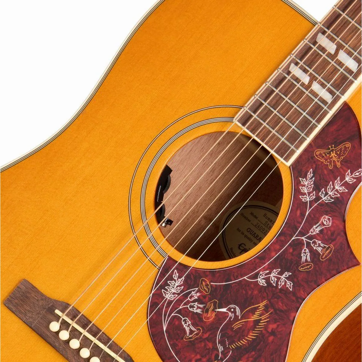 Epiphone Hummingbird Studio Antique Natural, Dreadnought-Westerngitarre, Elektroakustisch, Hochwertige Materialien 4