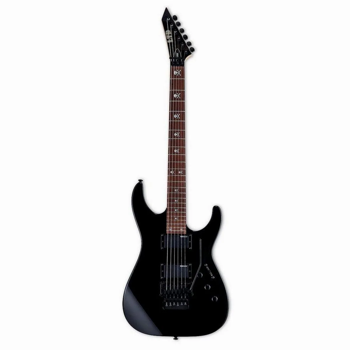 ESP LTD KH-202 BLK E-Gitarre, Kirk Hammett Signature, dünner Hals, 24 Extra Jumbo-Bünde