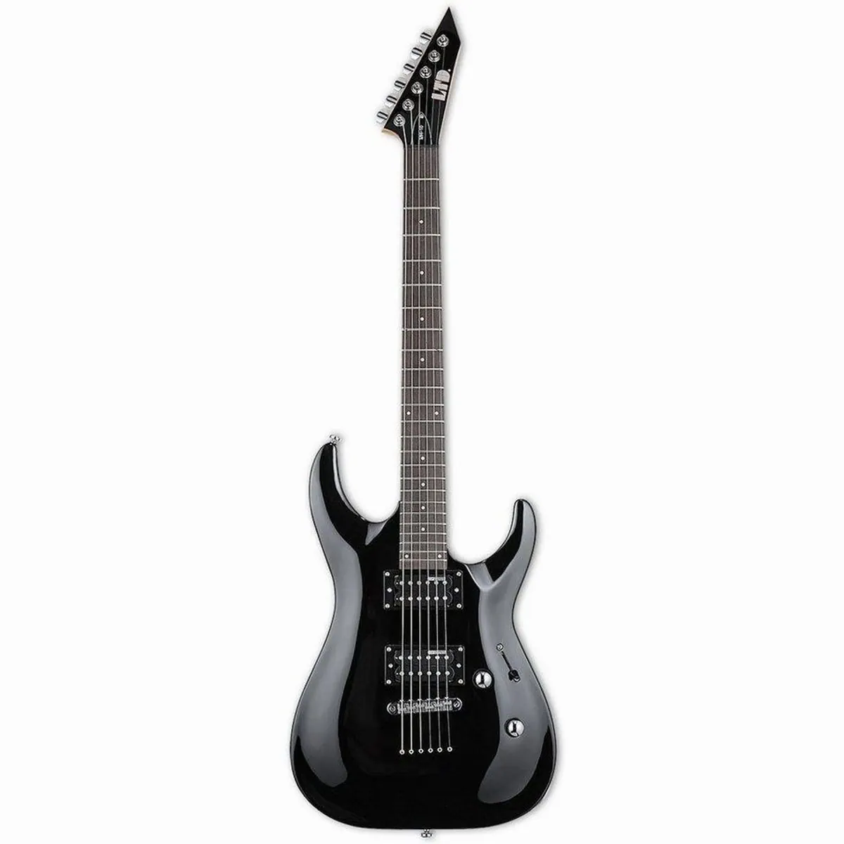 ESP LTD MH-10 KIT BLK E-Gitarre, ideal für Einsteiger, inklusive Gigbag und Klinkenkabel 2