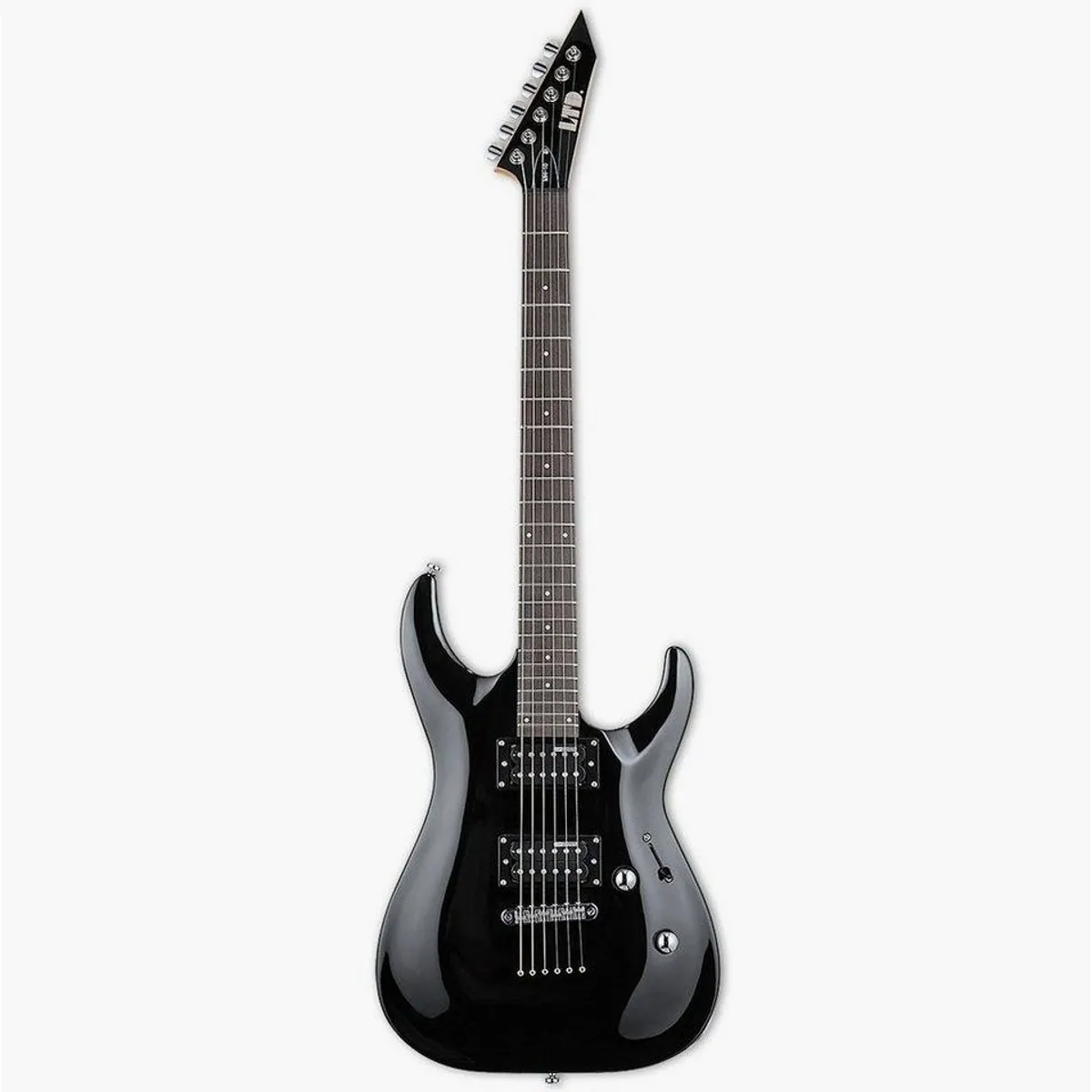 ESP LTD MH-10 KIT BLK E-Gitarre, ideal für Einsteiger, mit Hartholz-Griffbrett und 24 Bünden