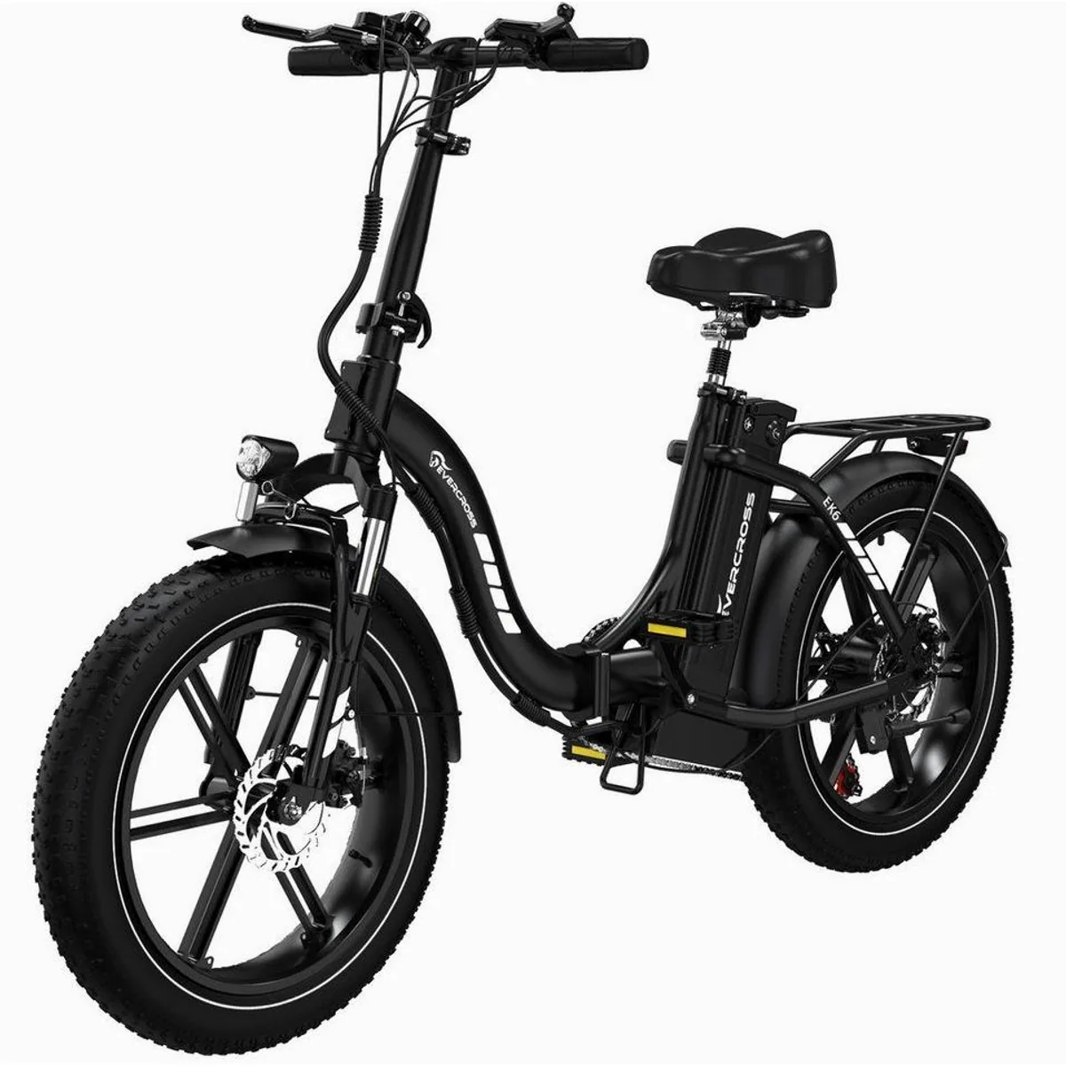 EVERCROSS TECH E-Bike 20×4.0 Fatbike, 250W Motor, 130 km Reichweite, 7-Gang Shimano
