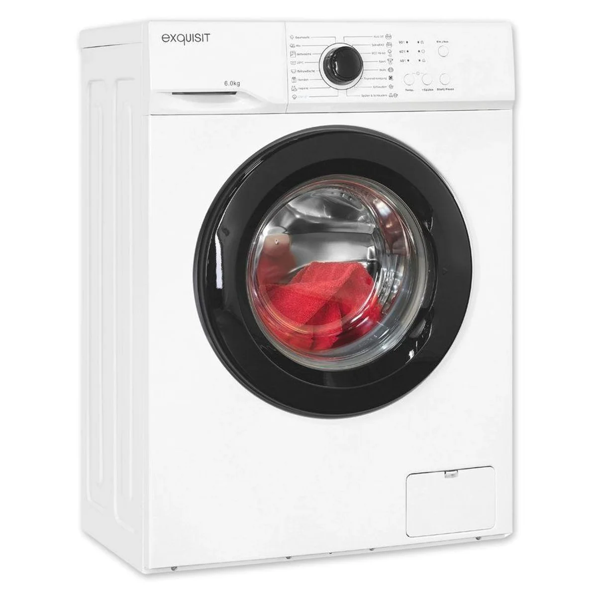 exquisit WA6110-021A Waschmaschine, 6 kg Fassungsvermögen, energieeffiziente Programme