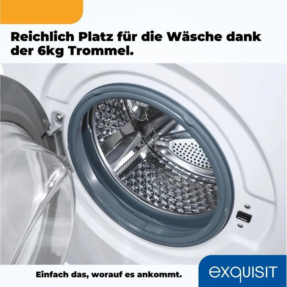 exquisit WA6110-021A Waschmaschine, 6 kg Fassungsvermögen, energieeffiziente Programme 4