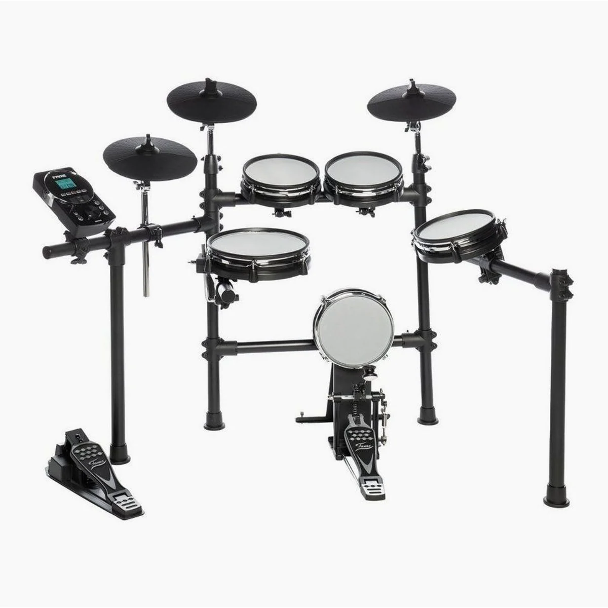 FAME DD-6600 E-Drum Set, 408 Sounds, Dual Zone Snare Pad, kompakt und vielseitig