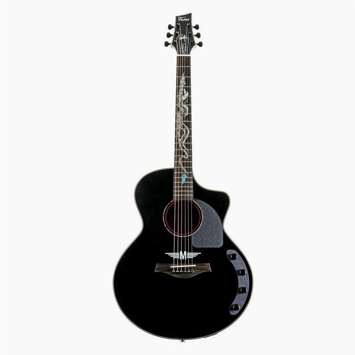FAME Peter Maffay Dragon Signature Westerngitarre, Grand Auditorium Bauform, hochwertiges Inlay 2