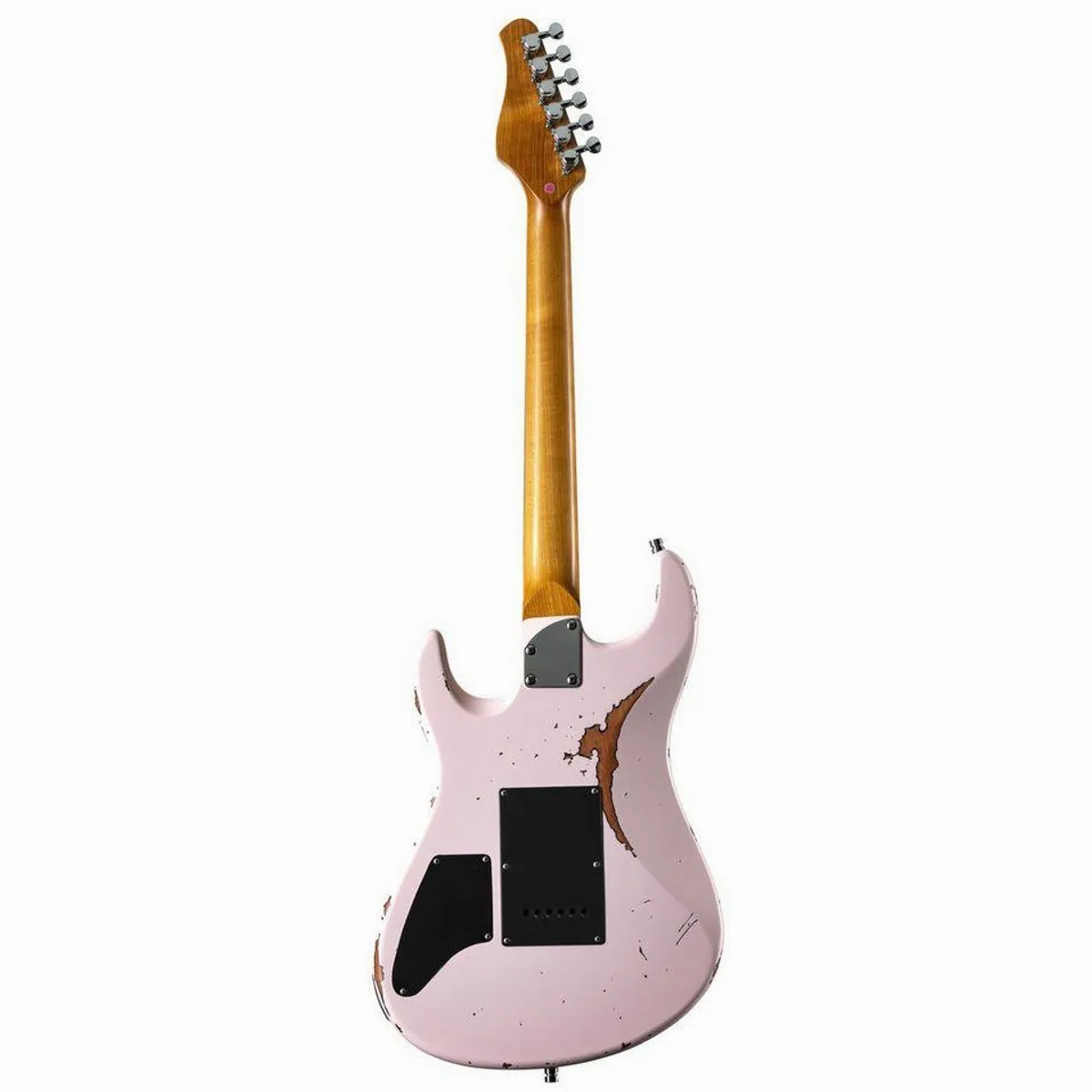 FAME Custom ST RW Worn Strawberry over Sunburst, Mahagoni-Korpus, Push/Pull-Humbucker 3