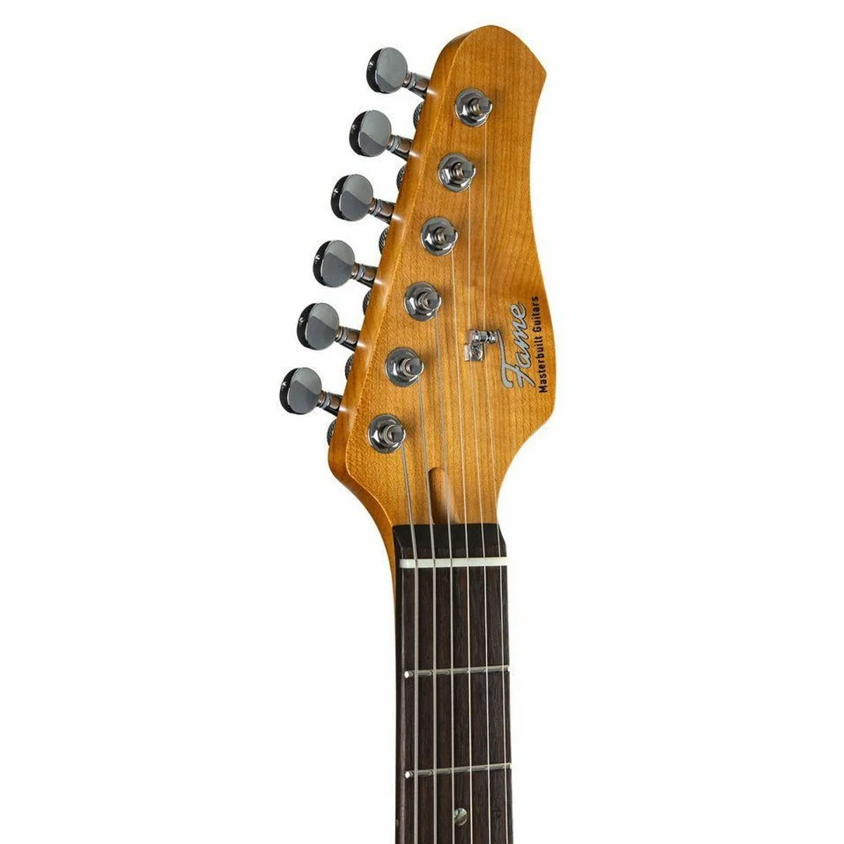 FAME Custom ST RW Worn Strawberry over Sunburst, Mahagoni-Korpus, Push/Pull-Humbucker 4