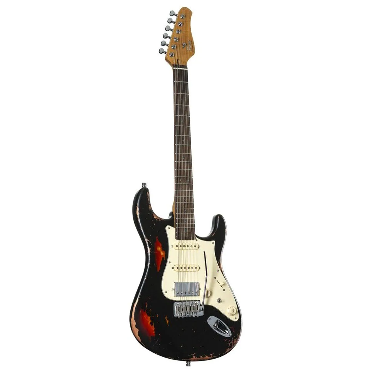 FAME Custom ST HSS E-Gitarre, vielseitige Klangvielfalt, hochwertige Verarbeitung