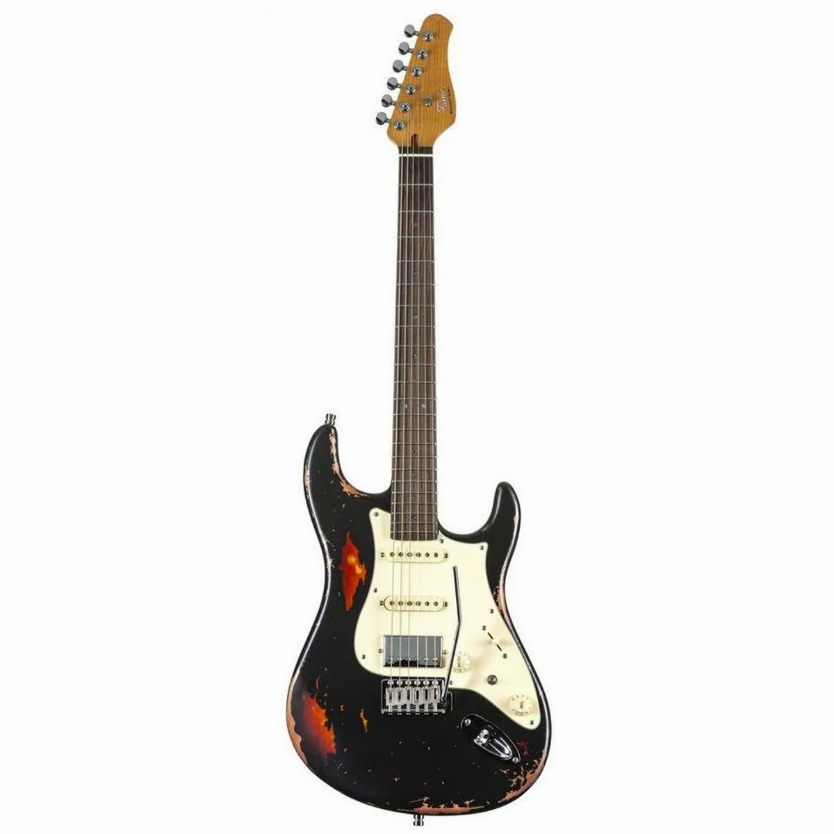 FAME Custom ST HSS E-Gitarre, vielseitige Klangvielfalt, hochwertige Verarbeitung 2