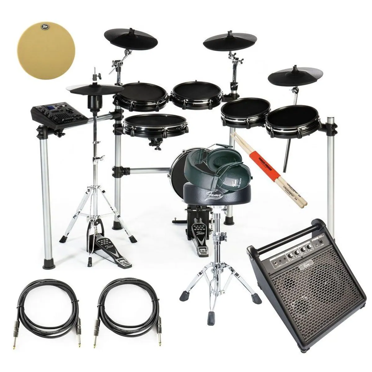 FAME DD-One XT E-Drum Set, 29 Drumkits, USB-Recording, inkl. Zubehör