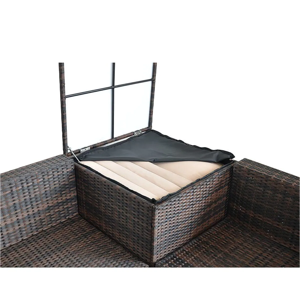 Feel2Home Garten-Essgruppe, stilvolles Design mit Kissenbox und Tisch 5