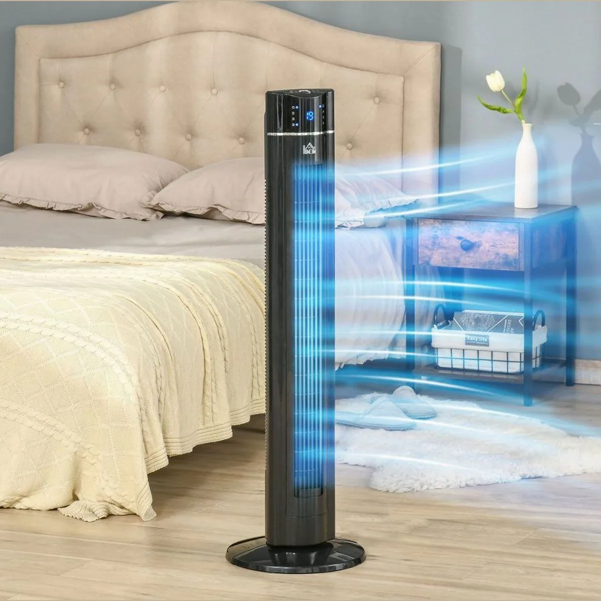 FELIXLEO Akku-Standventilator, oszillierend, geräuscharm, mit Fernbedienung 4