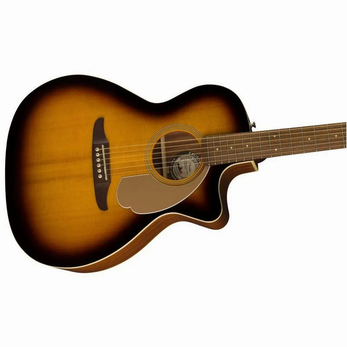 Fender Newporter Player WN Sunburst, kompakte Westerngitarre, ausgewogener Sound, Fishman-Tonabnehmer 4
