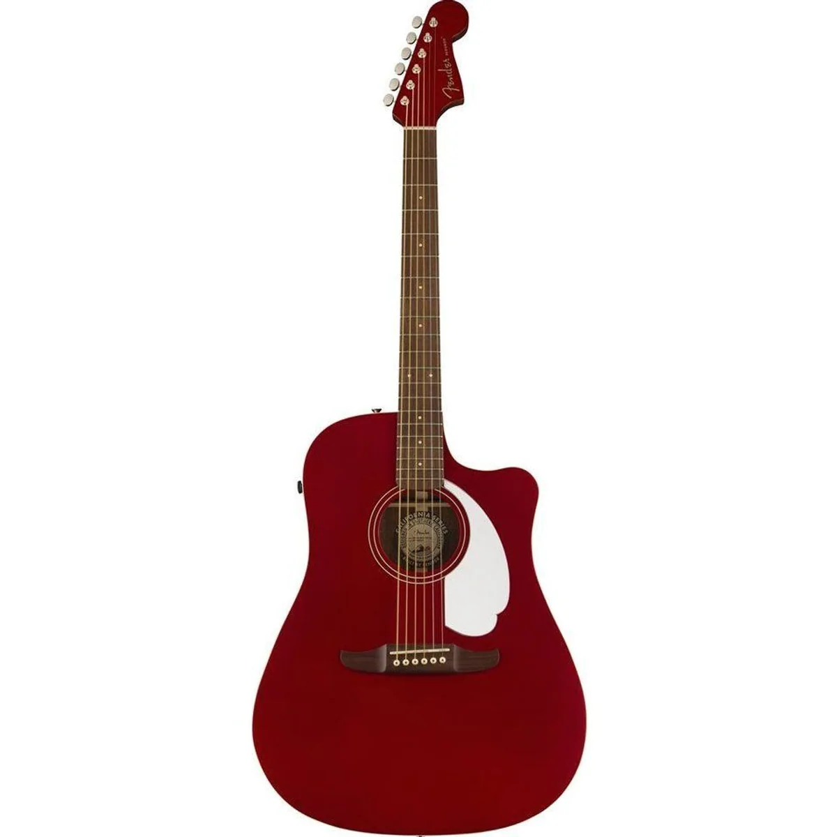 Fender Redondo Player WN Candy Apple Red, Dreadnought-Gitarre mit Fishman Tonabnehmer 2