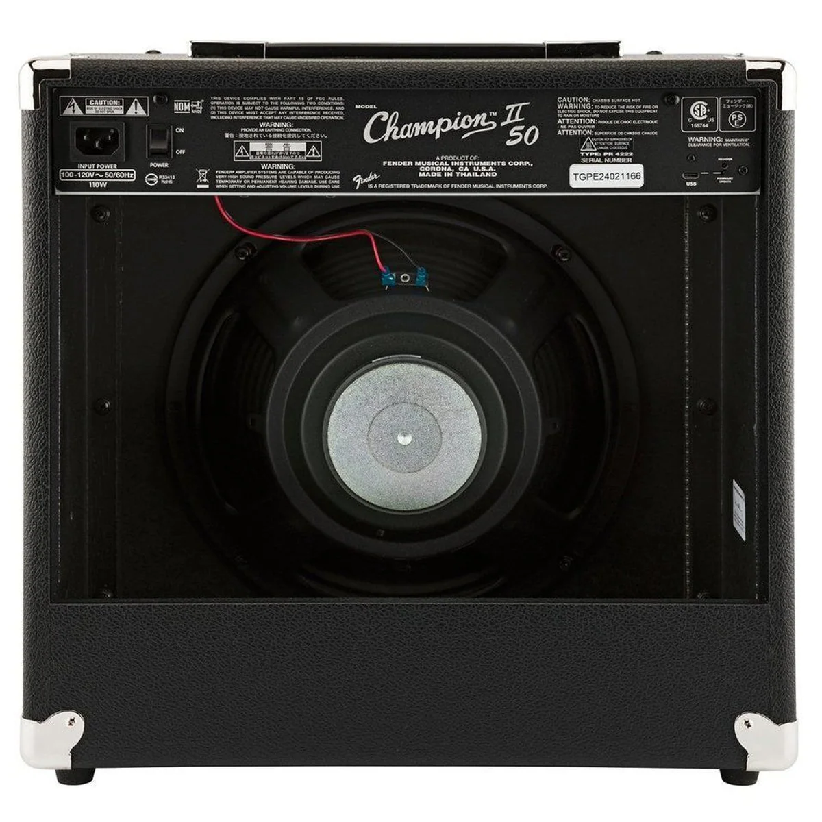 Fender Champion II 50 E-Gitarre Verstärker, vielseitig, kompakt, leistungsstark 3