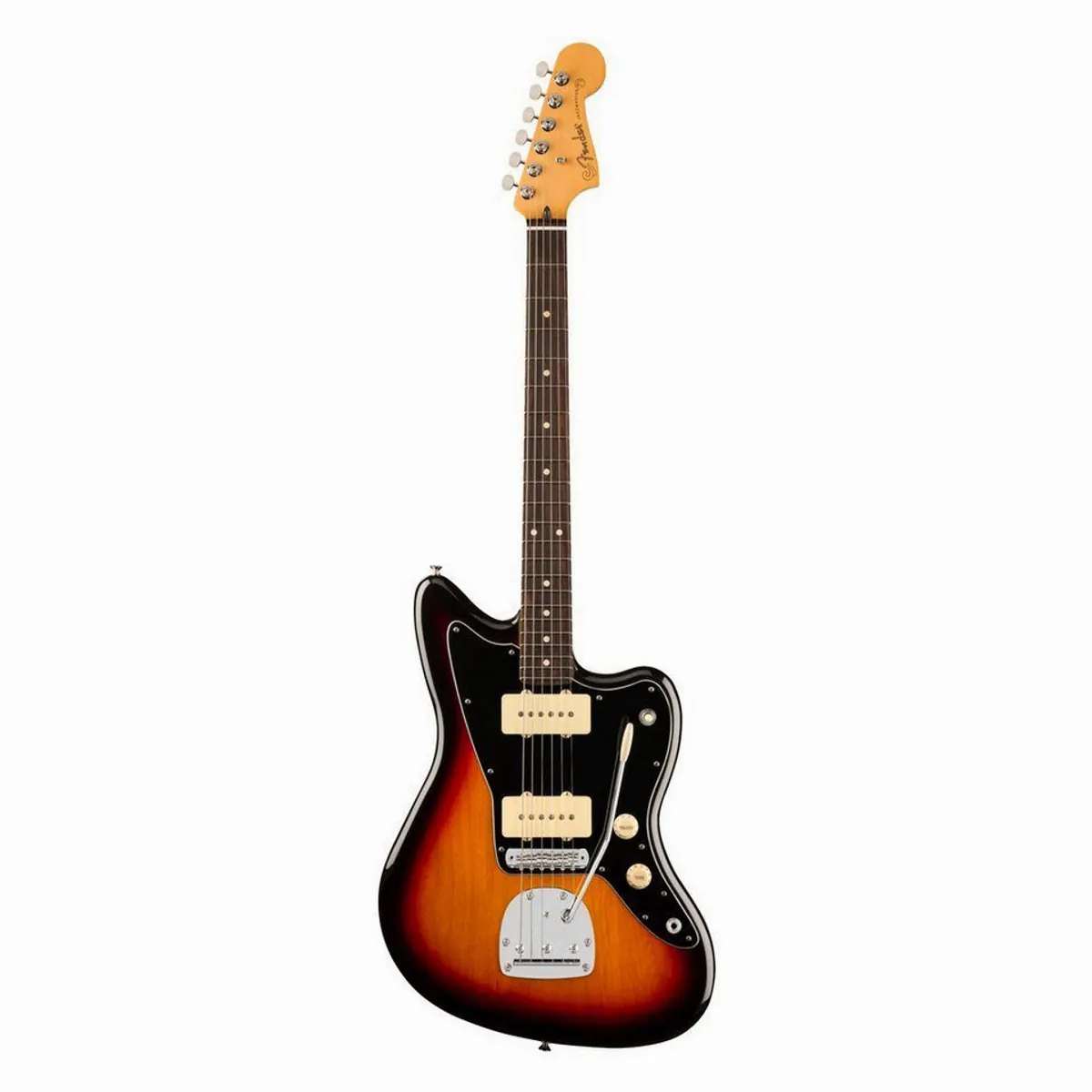 Fender Player II Jazzmaster RW, 3-Color Sunburst, Vintage-Sound, komfortables Handling, Alnico 5 Tonabnehmer