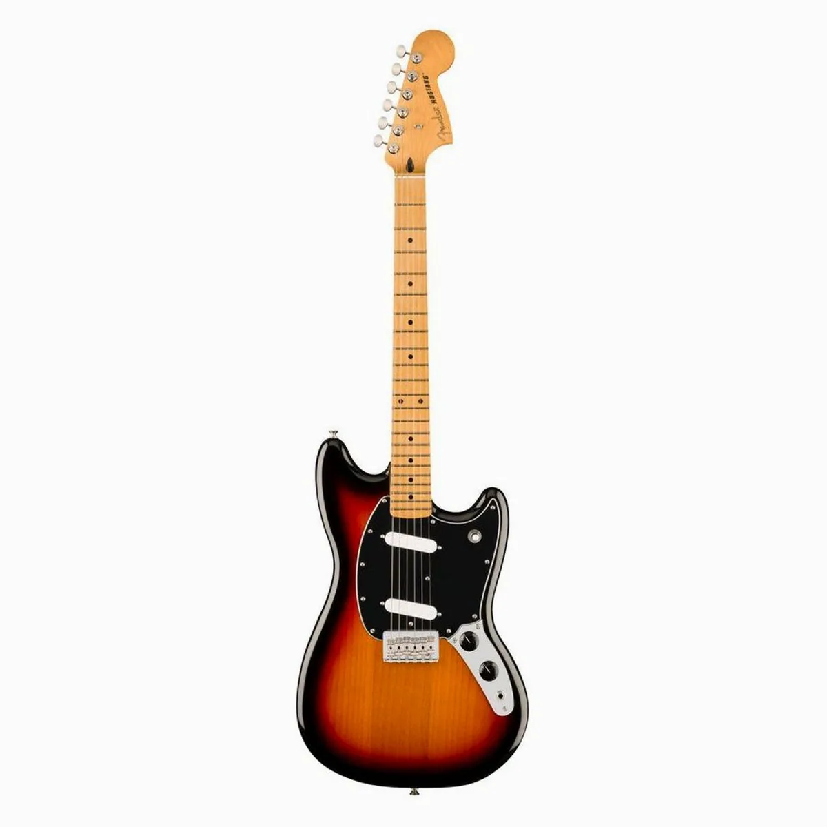 Fender Player II Mustang MN 3-Color Sunburst, Offset-Korpus, Alnico V Tonabnehmer