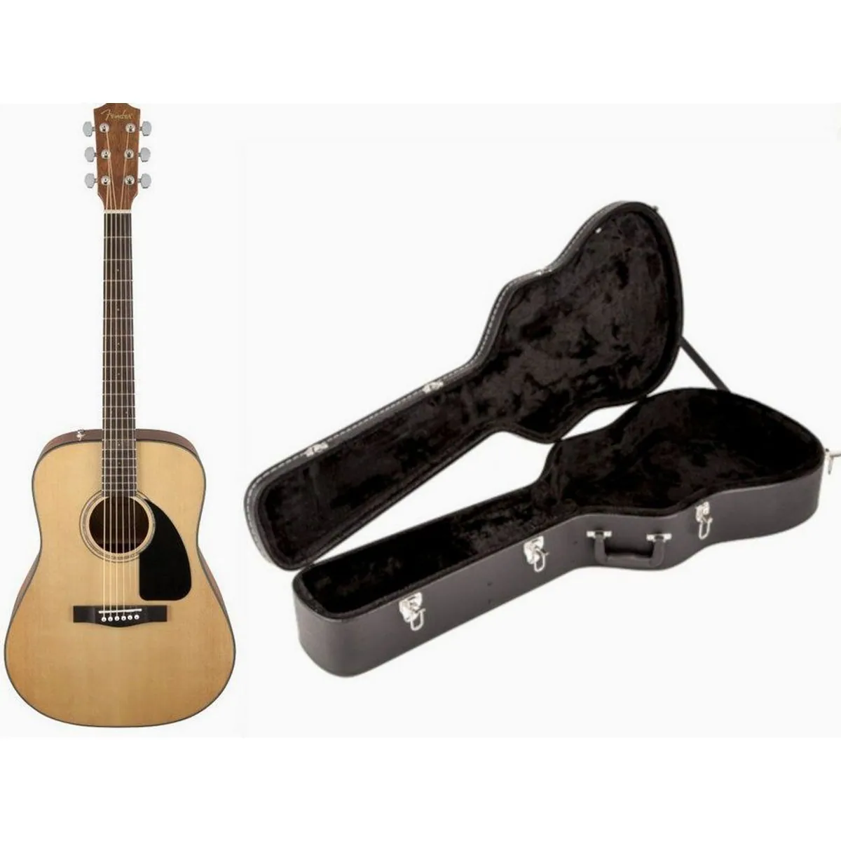 Fender CD-60 Dreadnought Gitarre, ausgewogener Klang, inkl. Hartschalenkoffer