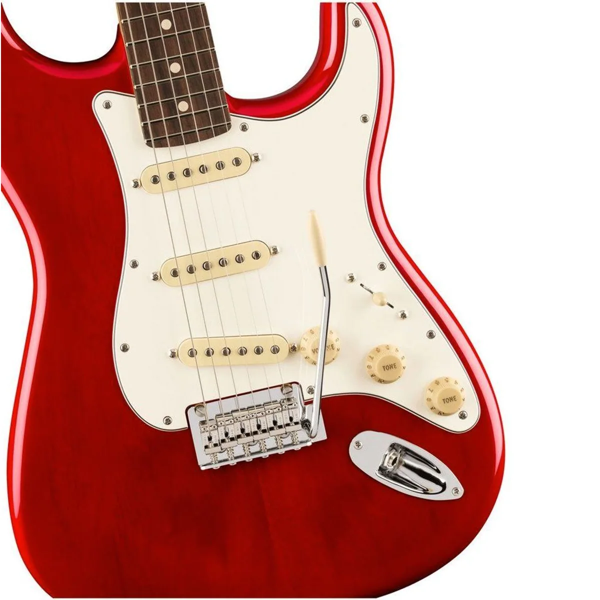 Fender Player II Stratocaster RW, mahagoni Korpus, Alnico V Tonabnehmer — E-Gitarre in Transparent Cherry Burst 3