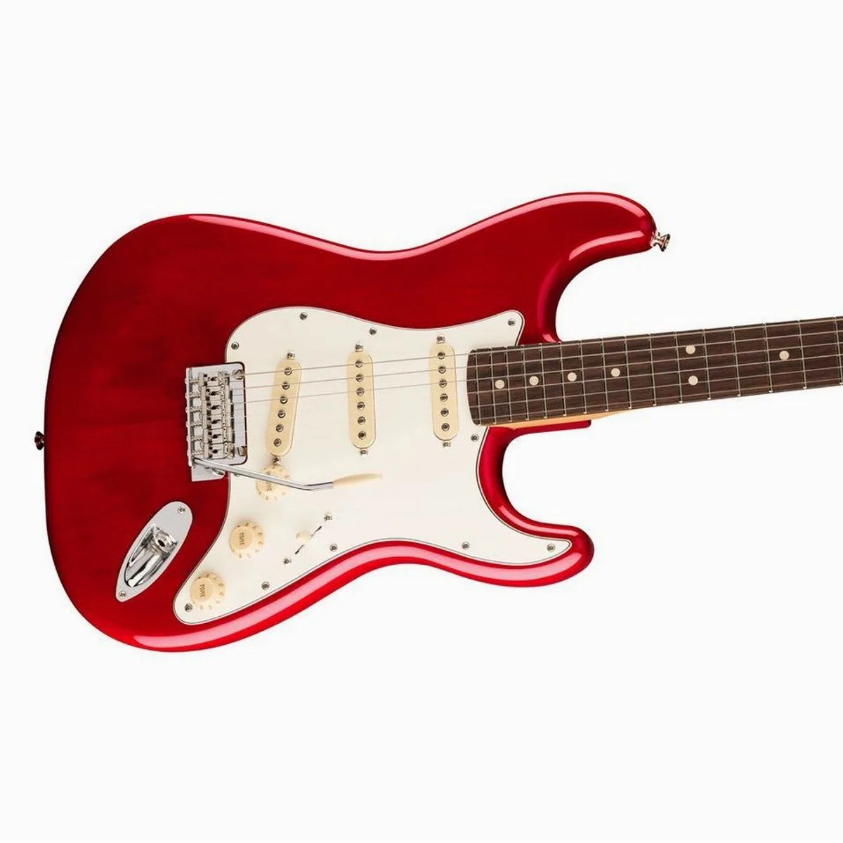 Fender Player II Stratocaster RW, mahagoni Korpus, Alnico V Tonabnehmer — E-Gitarre in Transparent Cherry Burst 4