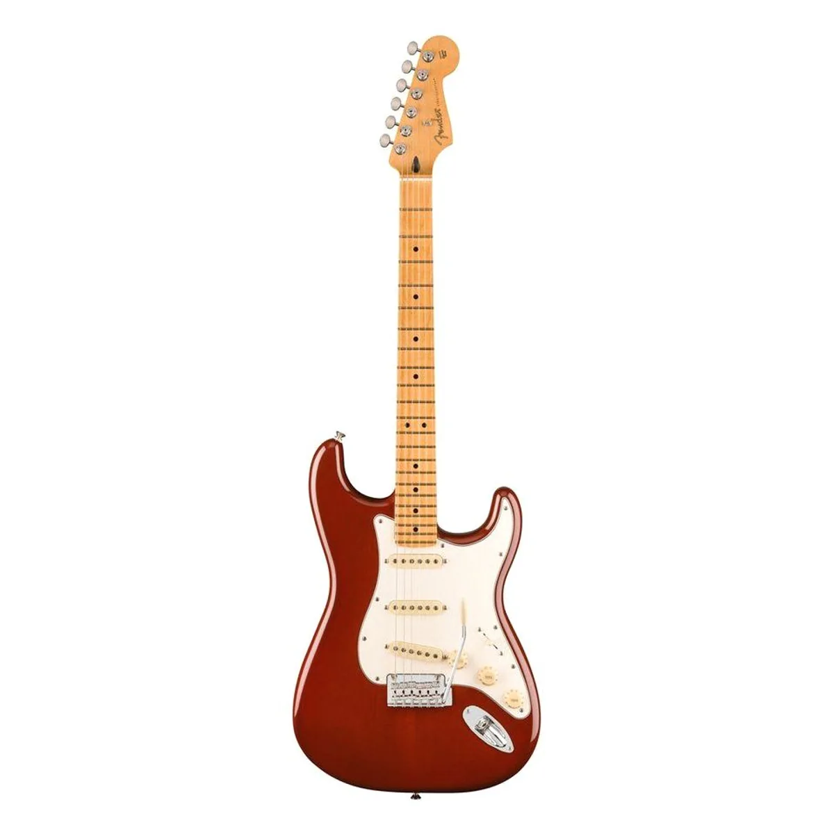 Fender Player II Stratocaster MN Transparent Mocha Burst, Mahagoni Korpus, Alnico V Tonabnehmer, C-Profil Hals