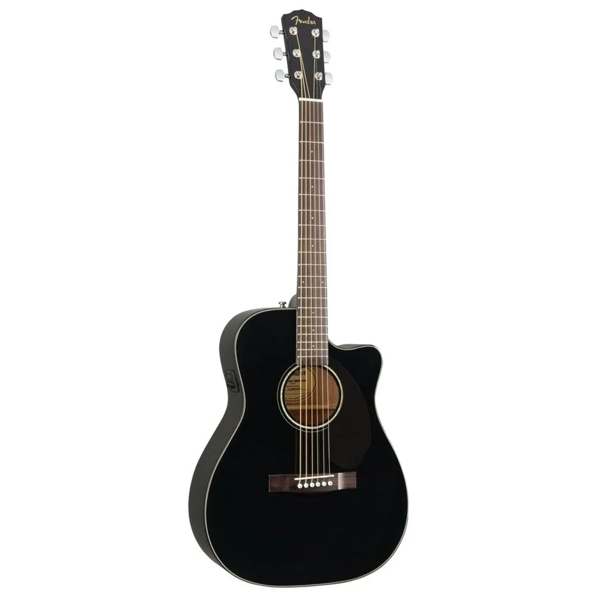Fender CC-60SCE Black Westerngitarre, druckvoller Sound, Cutaway, Fishman Tonabnehmer 3