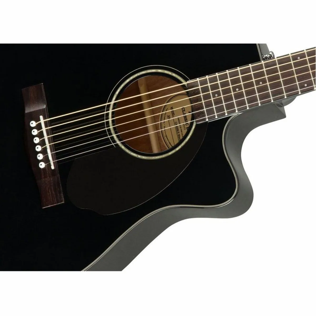 Fender CC-60SCE Black Westerngitarre, druckvoller Sound, Cutaway, Fishman Tonabnehmer 4