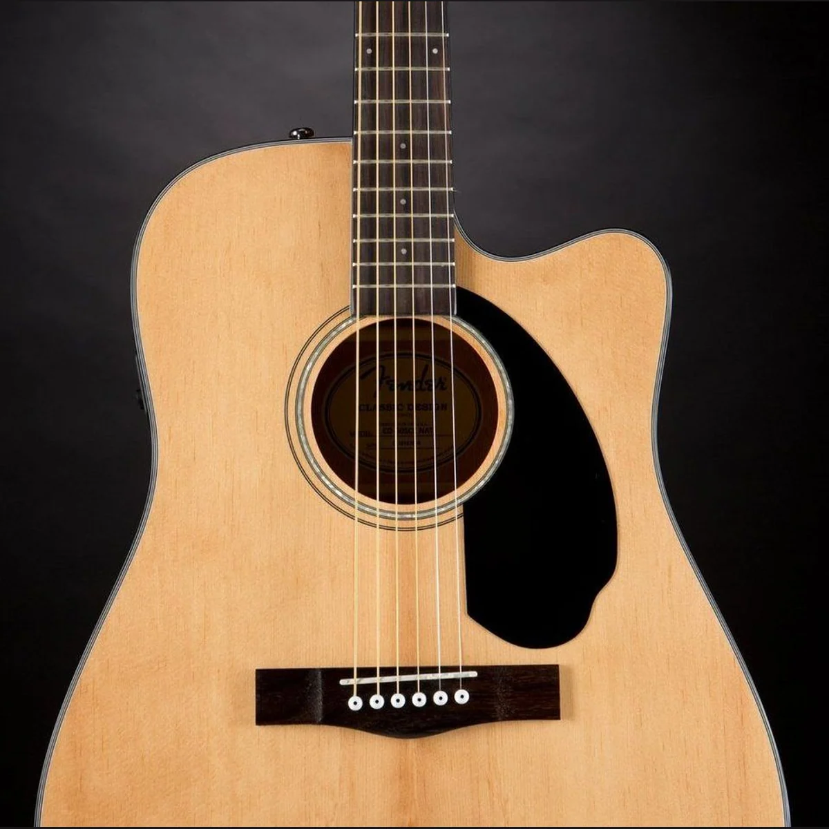 Fender CD-60SCE Natural Westerngitarre, Dreadnought, Fishman Tonabnehmer — kraftvoller Sound, leicht spielbar, Cutaway-Design 5